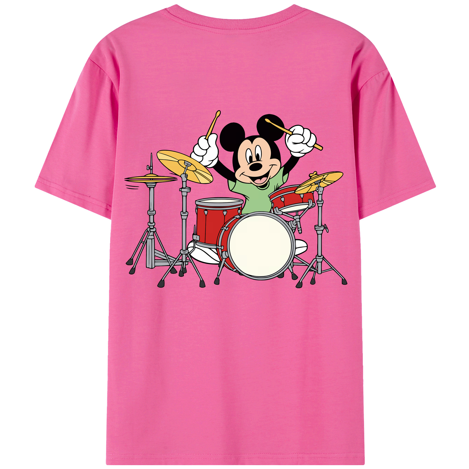 ミッキーマウス Mickey Mouse レディース半袖Tシャツ(バックプリント)